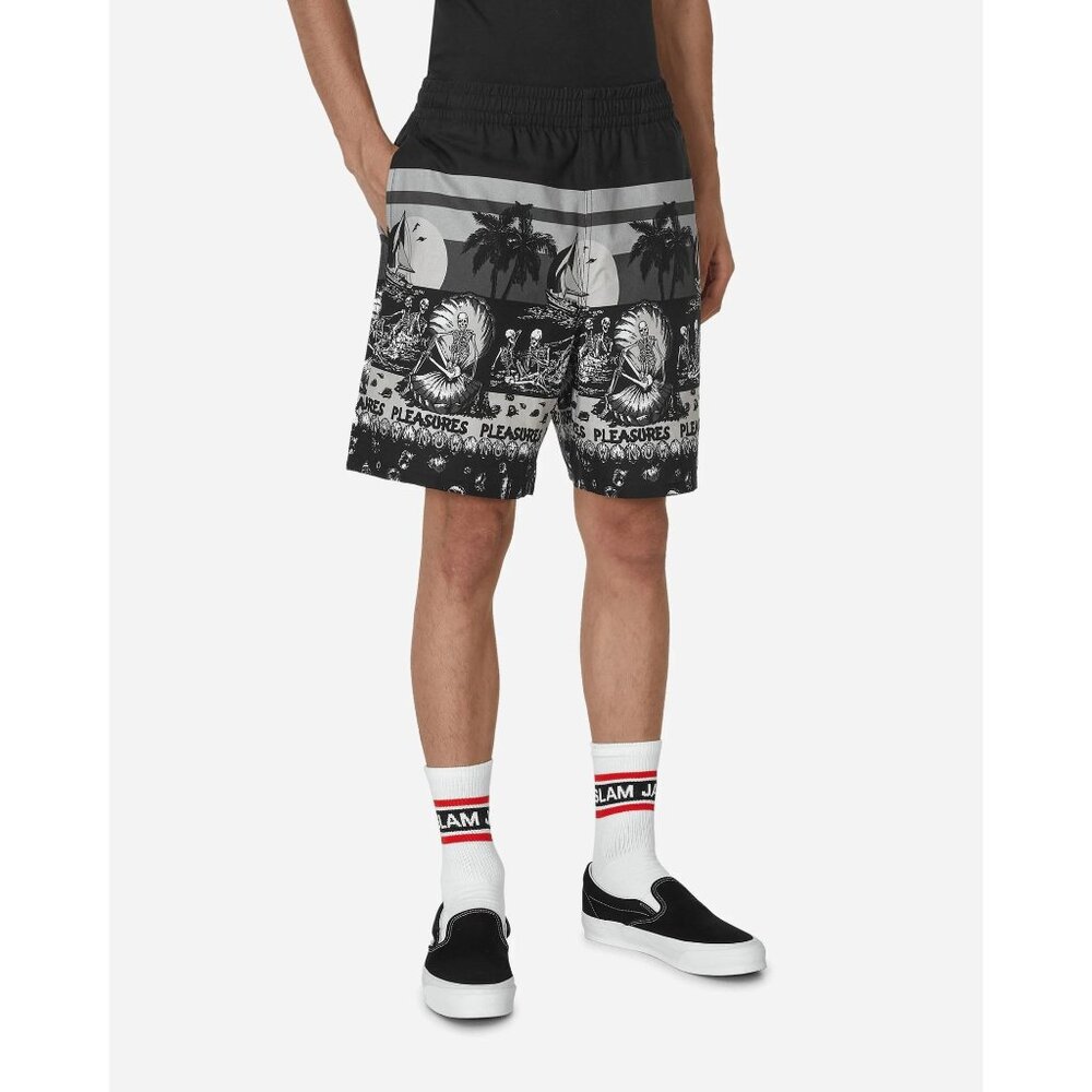 NEW PLEASURES BEACH SHORTS SZ SMALL